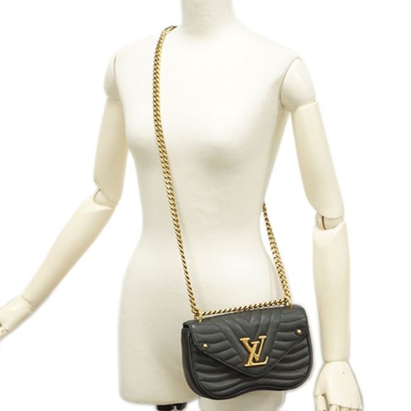 Louis Vuitton Smooth Calf New Wave Chain Bag PM Shoulder Black - Picture 11 of 14